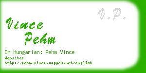 vince pehm business card